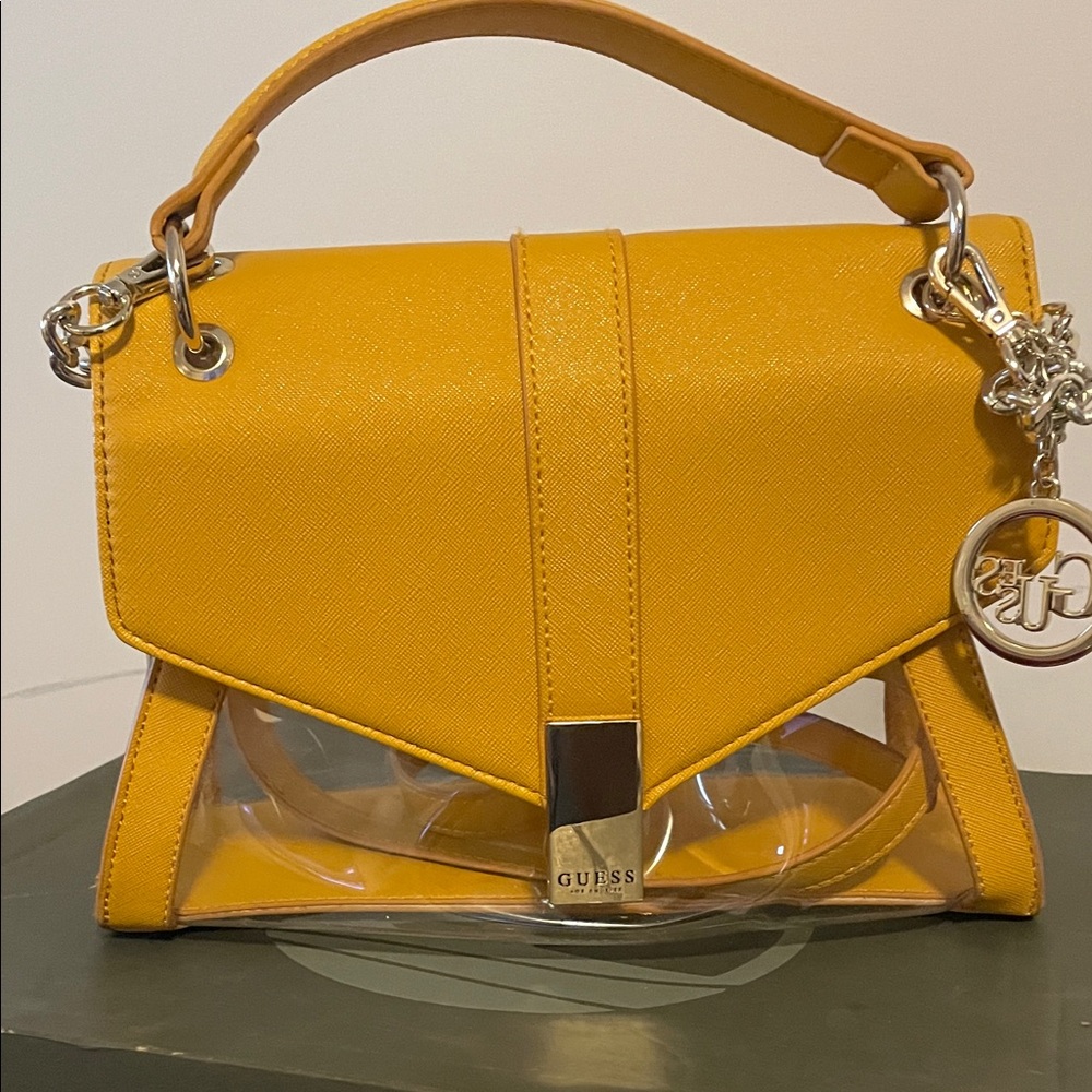 Guess Mustard Yellow Satchel